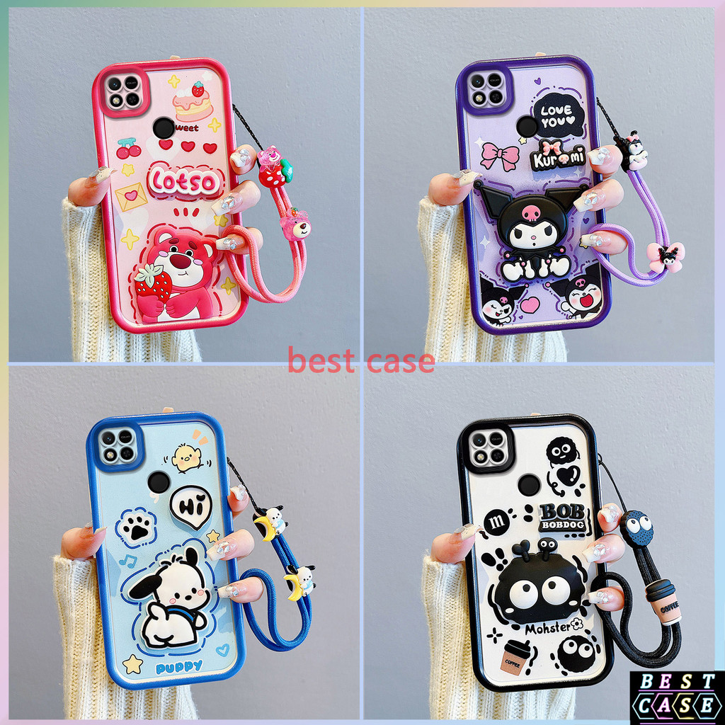 เคส redmi 10C เคสสตรอเบอร์รี่หมีKuromiการ์ตูนสามมิติรูปตุ๊กตาน่ารักนุ่มเคสโทรศัพท์BB-TYGZ
