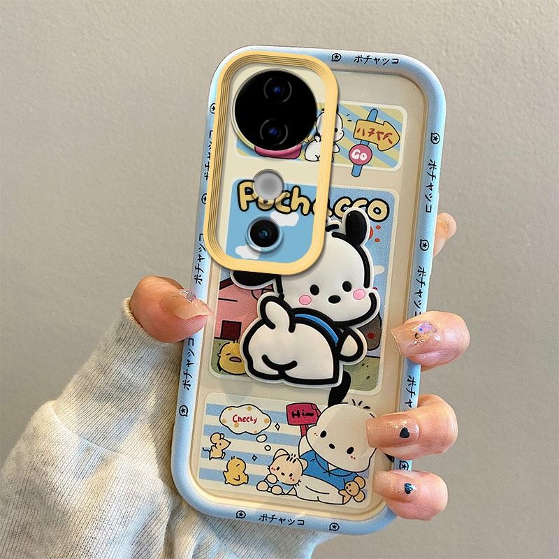 การ์ตูนนุ่มสําหรับ Vivo V40 Pro VivoV40 5G V2348 V2347 กรณีซิลิโคน TPU น่ารักปกหลังป้องกันเลนส์โทรศัพท์ Caing