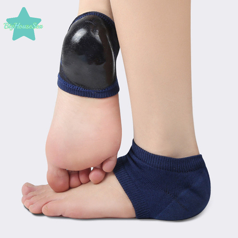 [BigHouseSea] เจลซิลิโคนป้องกันส้นเท้าแขนส้นแผ่นส้นถ้วย Plantar Fasciitis สนับสนุนฟุตดูแลเบาะซ่อมแซมผิวถุงเท้าครึ่งหลาใหม่
