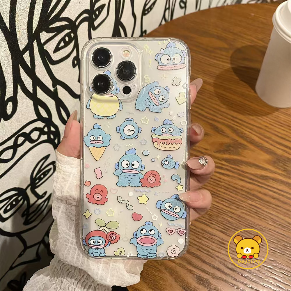 การ์ตูนตลกHangfishปลอกใสสําหรับVivo Y38 Y58 Y35 Y33s Y28 Y27 Y35 Plus Y22 Y22s Y21 Y21s Y21A Y21T Y2