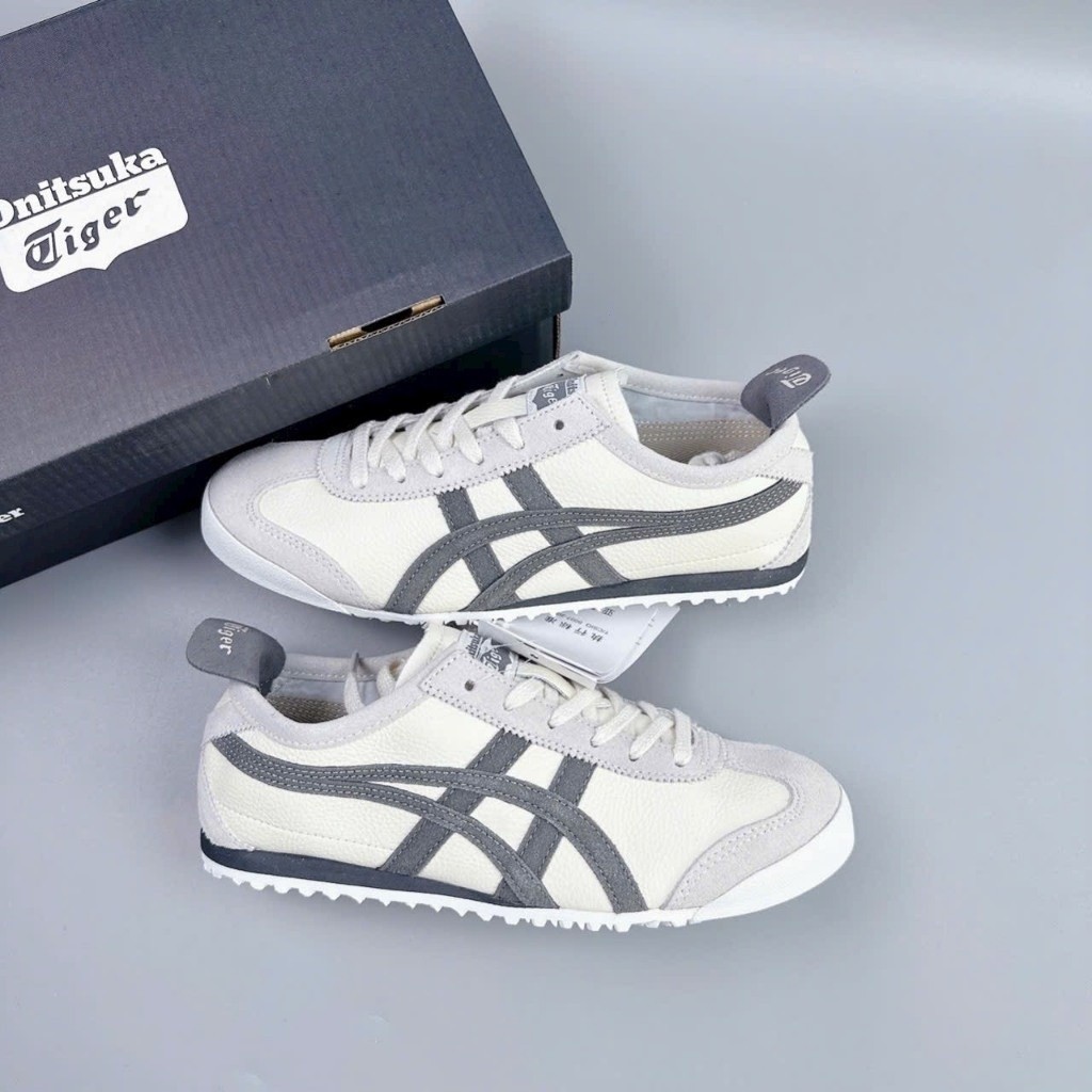 Onitsuka Tiger MEXICO 66รองเท้าผ้าใบคอสั้นสีเทา (เต็มกล่อง)