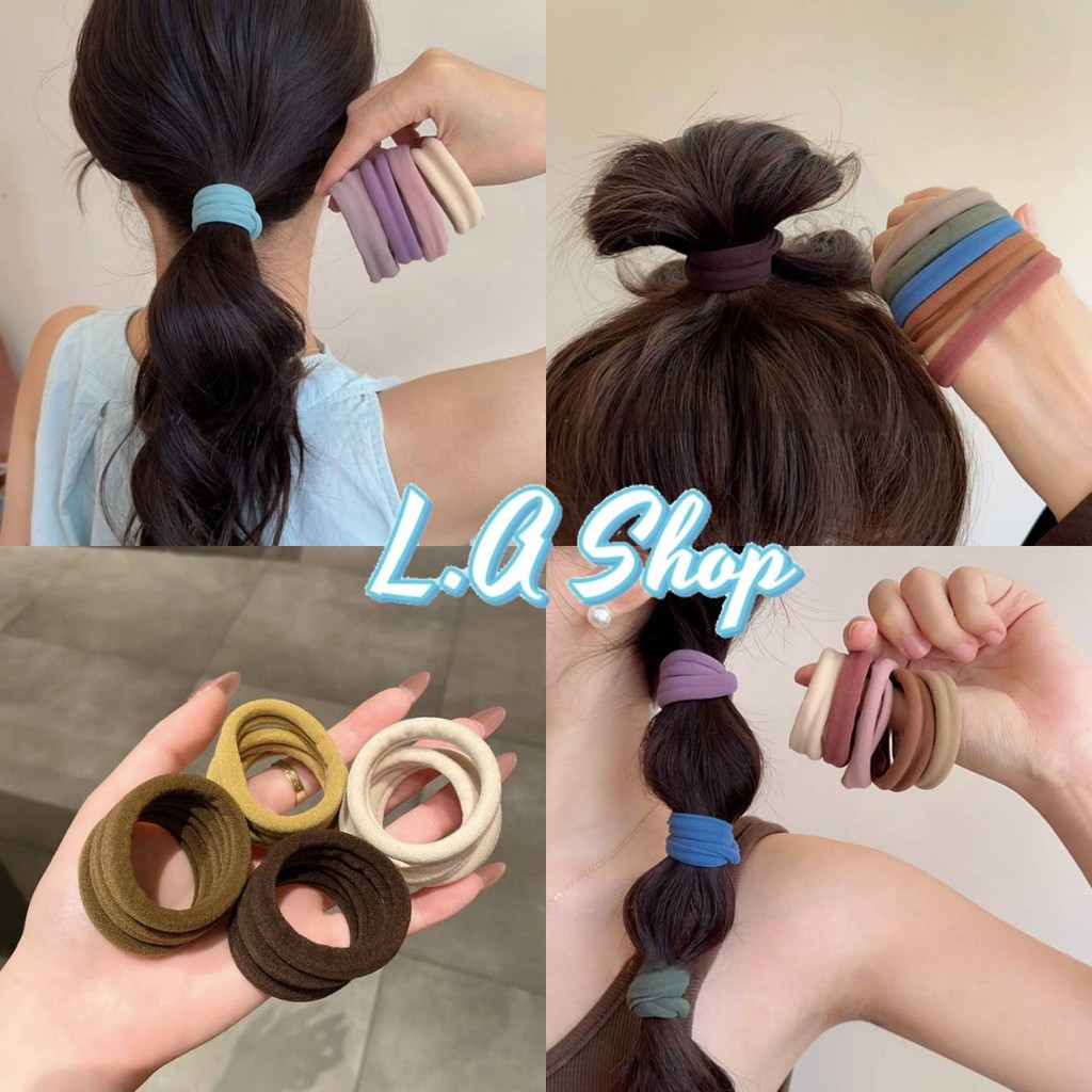 L.A Shop​-​พร้อมส่ง ยางมัดผมผ้ากำมะหยี่ ฟีลเกาหลี 20ชิ้นต่อ1กล่อง "TM-1"