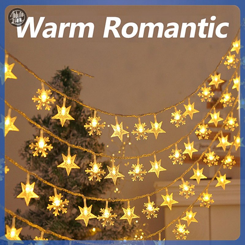Wl| 6m USB/ Power Ball ไฟ LED String Garland ไฟกันน้ํากลางแจ้งโคมไฟสวนงานแต่งงาน Fairy ไฟตกแต่งคริสต์มาสใหม่