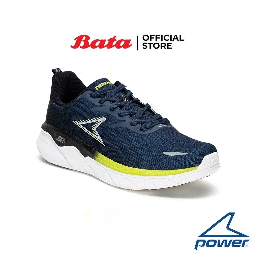 BATA Power ยี่ห้อรองเท้ากีฬาวิ่งรองเท้าผ้าใบรองเท้าวิ่ง LACE-up สำหรับชาย duofoam MAX 300 RS Navy бы