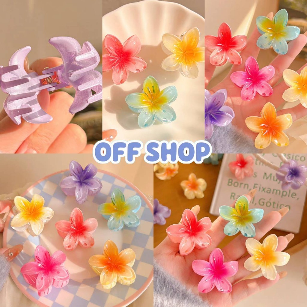 OFF SHOP 🥻กิ๊บติดผม กิ๊บหนีบผม ลายดอกไม้ สไตล์ฮาวาย ยุโรปน่ารักมาก และอเมริกา เครื่องประดับผม -TM-3/TM-7