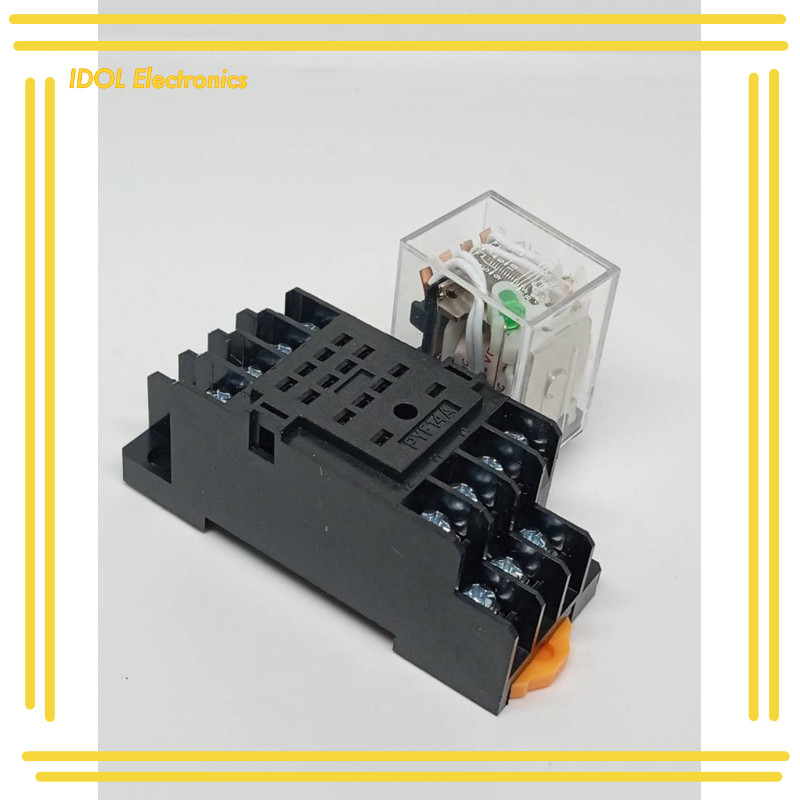 ราคาถูก! รีเลย์ ซ๊อคเก็ต RELAY my2 my2n  my4n my2n+socket my4n+socket DC12v DC24v AC220v ส่งทุกวัน