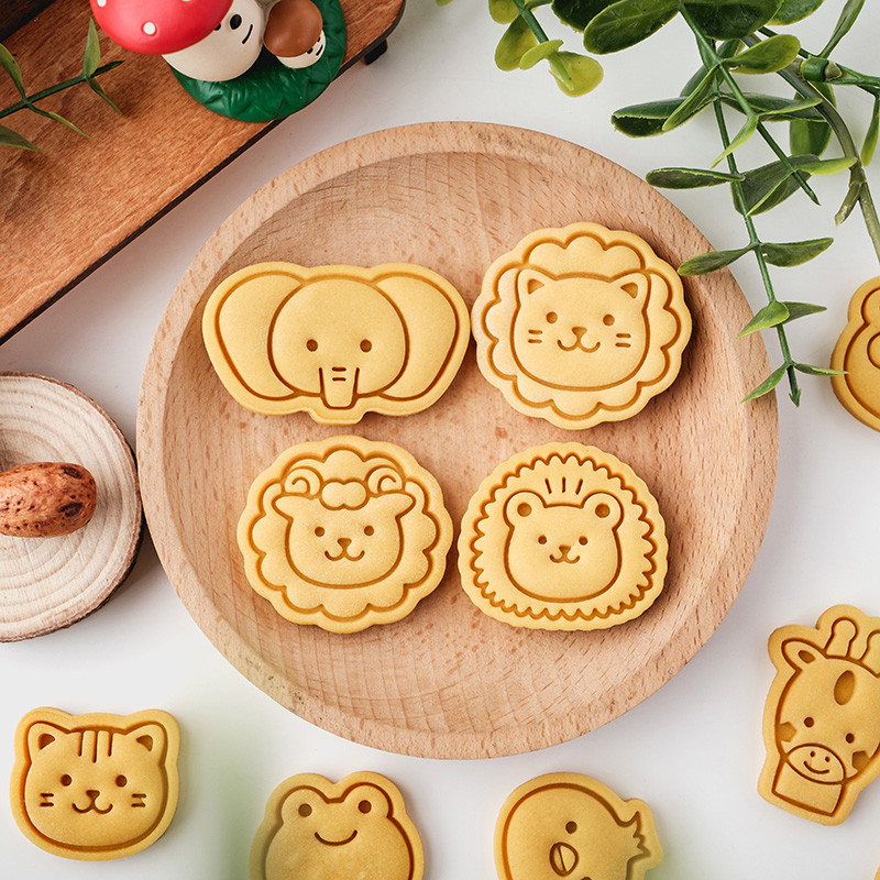 แม่พิมพ์คุกกี้สัตว์การ์ตูนน่ารักมินิ12ราศีมังกร Fondant แม่พิมพ์บิสกิตแม่พิมพ์เค้ก DIY เครื่องมืออบ
