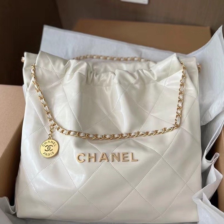 ผู้หญิงของแท้หนังถุงช้อปปิ้งโลหะตกแต่งเด็กแม่ขยะขนาดใหญ่ความจุ Tote CH333333-0908
