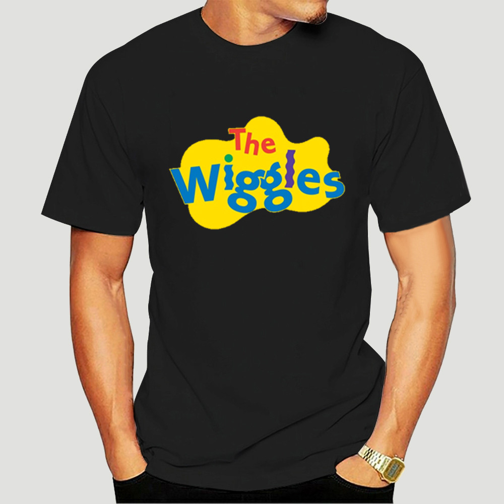 Men tshirt แขนสั้น Wiggles โลโก้ Wiggles T เสื้อ tee tops เสื้อยืดผู้ชาย-0559D