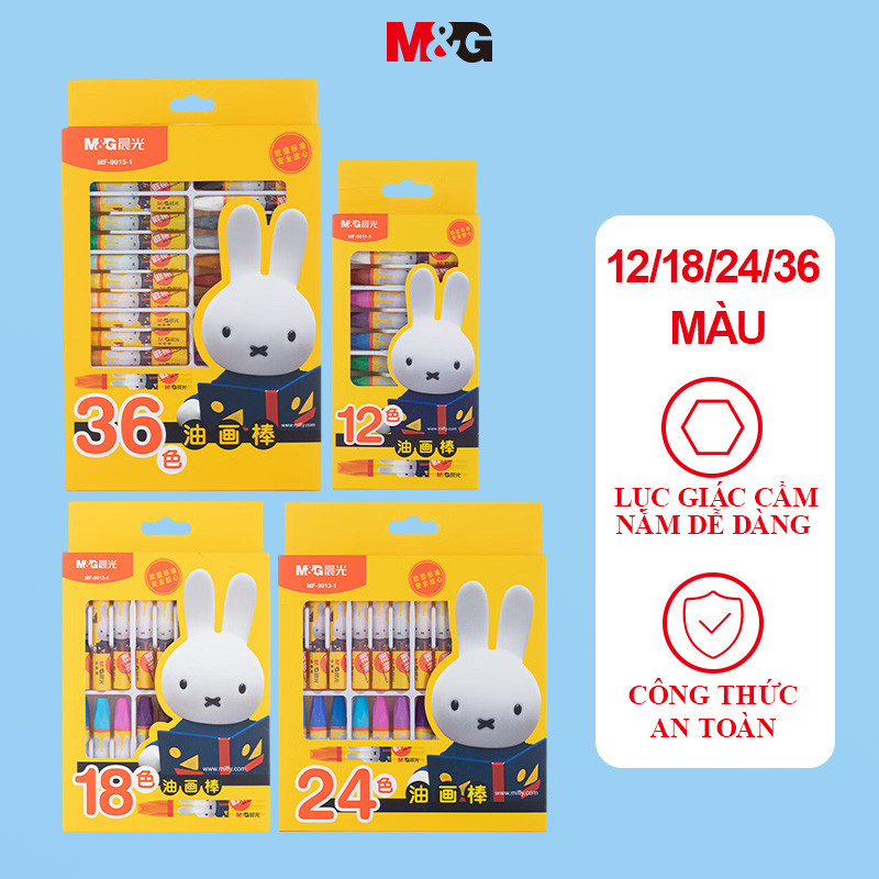 M&g ของแท้ oil stick crayon ปากกา Dooodle สําหรับเด็ก ดินสอสีน้ํามัน ปากกาสีของขวัญ