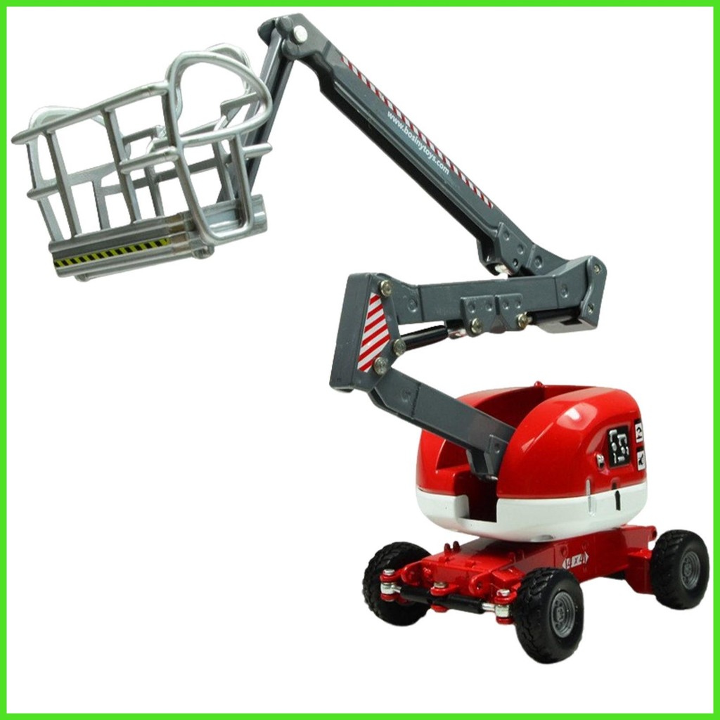 Diecast Crane รถบรรทุกของเล่นโลหะรถจําลอง Miniature Crane Machine ของเล่น Creative Building chunnimth
