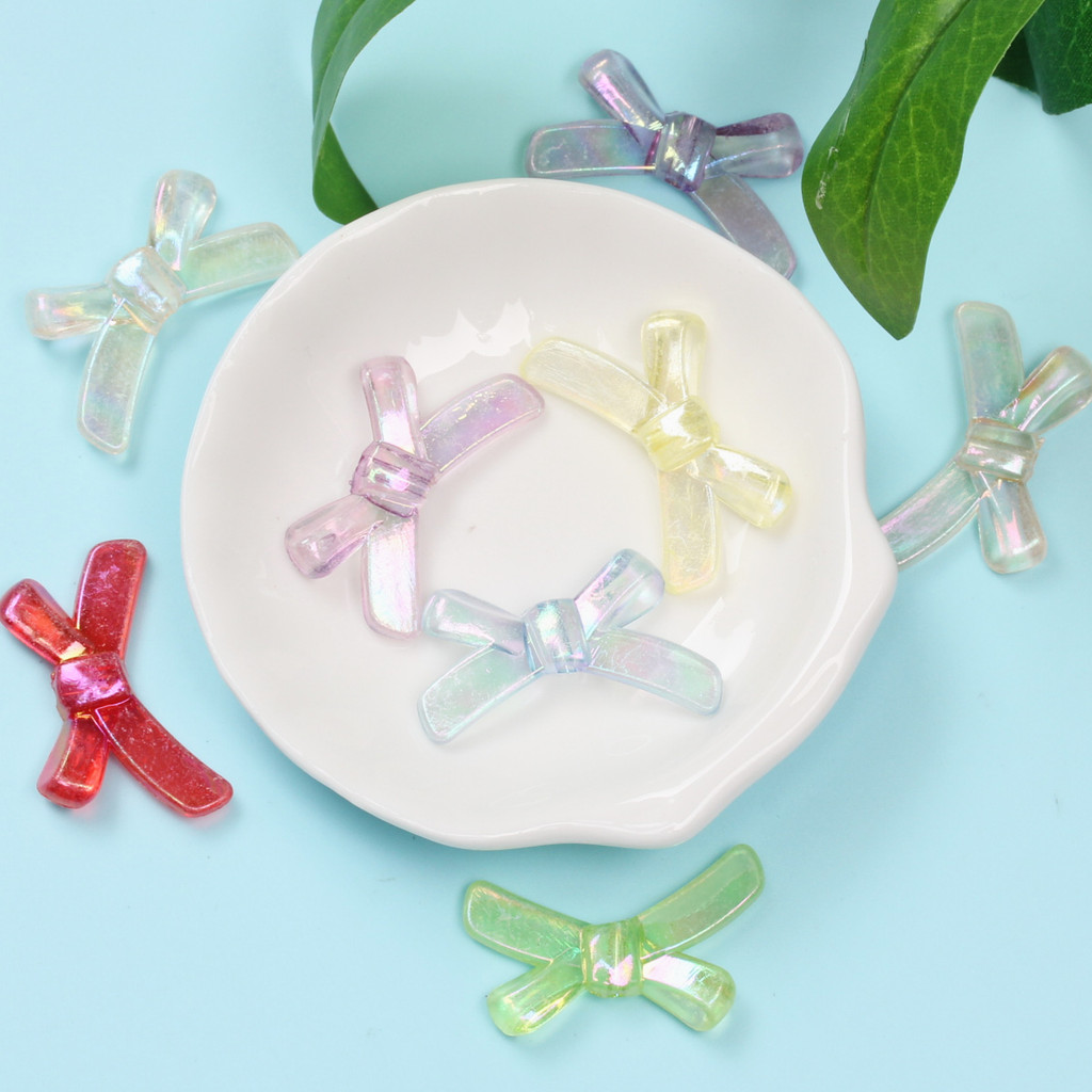 10-50 ชิ้นแฟชั่นหมีรูปร่างอะคริลิคโปร่งใสจี้ลูกปัด DIY สร้อยข้อมือเครื่องประดับทํา 19x12 มม.
