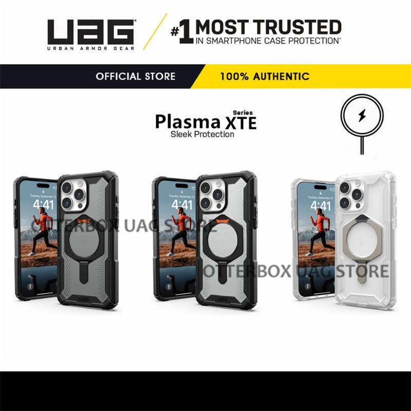 Uag IPhone 16 15 14 Pro Max / 16 Pro / 14 15 16 Plus/ 13 12 Pro Max Case Plasma XTE Pro เคสแม่เหล็กพร้อม Kickstand Drop Protection Clear ฝาครอบป้องกัน