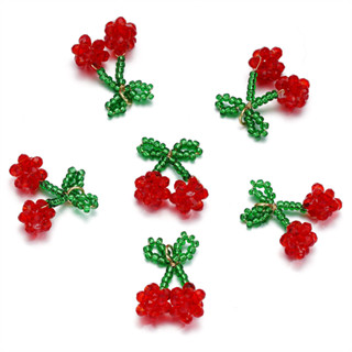 St. kunkka 1 ชิ้นคริสตัลจี้เชอร์รี่จี้แก้วข้าวลูกปัดถักจี้แฟ…