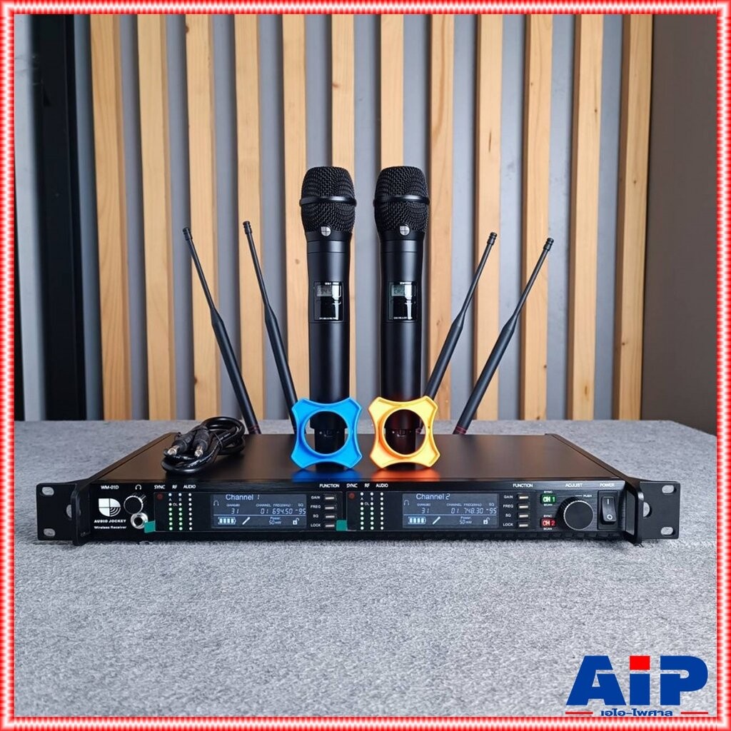 A&J AUDIO JOCKEY WM-01D ไมค์ลอยคู่ WM 01D WM01D ไมค์ไร้สาย wireless Microphone ไมค์ลอย เอไอ-ไพศาล