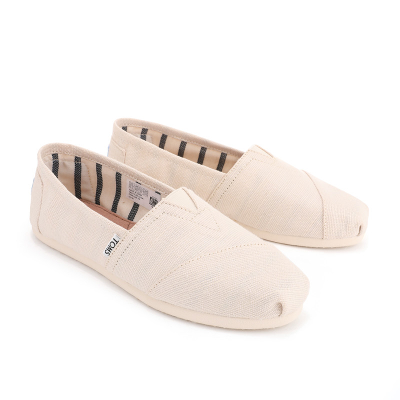 TOMS ต้นฉบับ ทอมส์ ขี้เกียจผ้าใบลําลองรองเท้าแบนผู้ชาย/ผู้หญิง