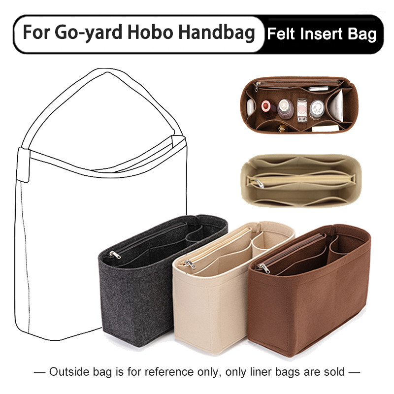 Evertoner Felt ใส่สําหรับ Go-yard Hobo ด้านในสนับสนุนซับกระเป๋าด้านในเดินทางกระเป๋าด้านในผู้หญิงแบบพกพากระเป๋าเครื่องสําอาง