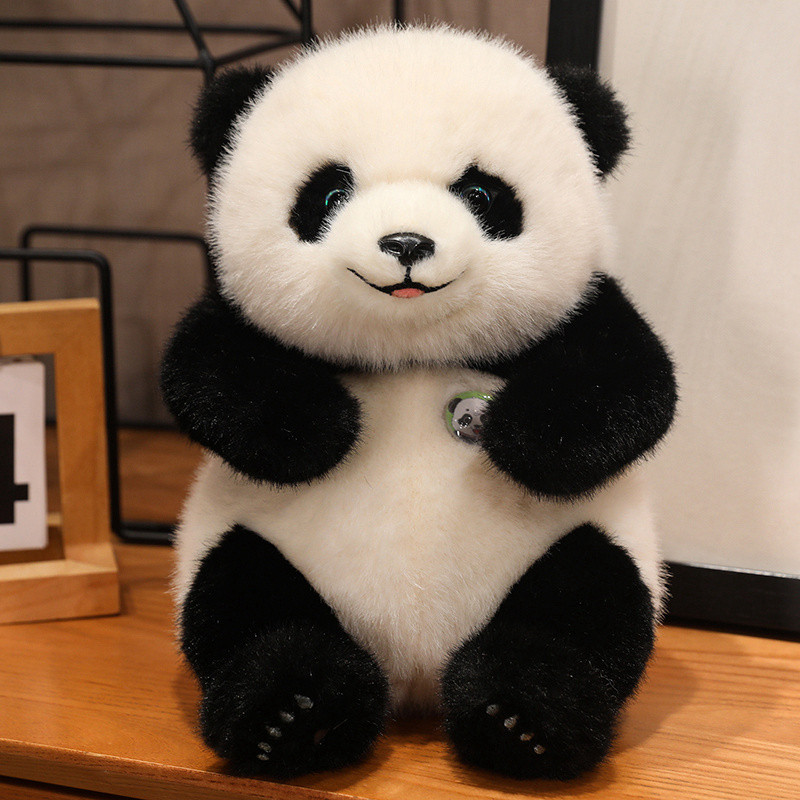 Kawaii จำลองของเล่นตุ๊กตาหนุนหมอนแพนด้าตุ๊กตาเบาะโซฟาแพนด้านุ่มยัดไส้ของเล่นวันเกิดของขวัญคริสต์มาส