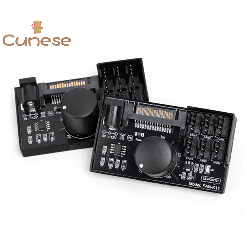 [Cenese] พัดลมคอมพิวเตอร์ควบคุมความเร็วฮับกําลังสูง Sata Power Controller NAS พัดลมเซิร์ฟเวอร์ควบคุมความเร็ว PWM การควบคุมความเร็วสําหรับแฟน 6 ตัว [ใหม่]