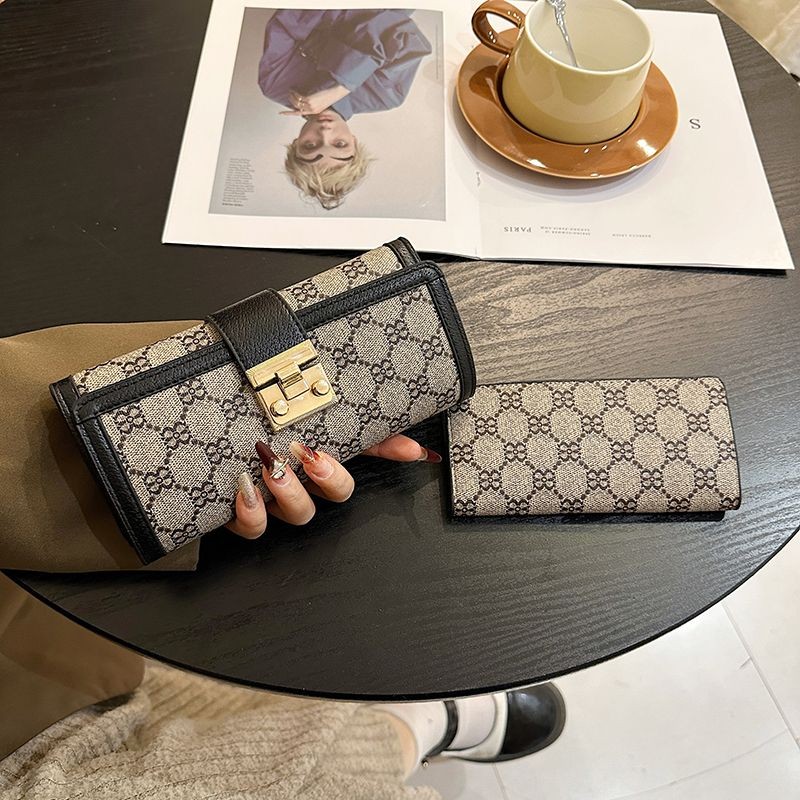 Ong Style Fashion Simple wallet Long wallet High-value wallet Ladies 2024 Short High-end Multi-card 