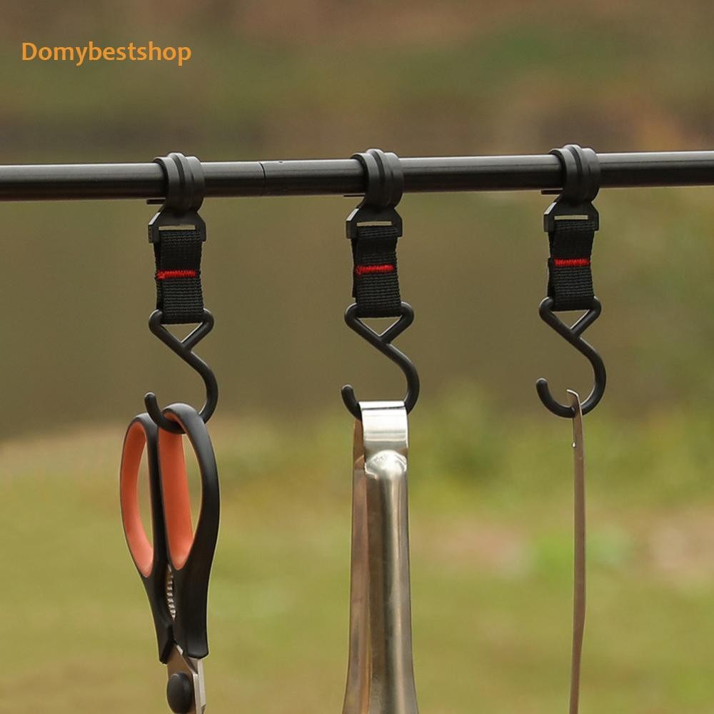 10 ชิ้น Camping Storage Hook Multi-Purpose Pots Pan Holder เดินป่าอุปกรณ์ตั้งแคมป์ [Domybestshop.th]