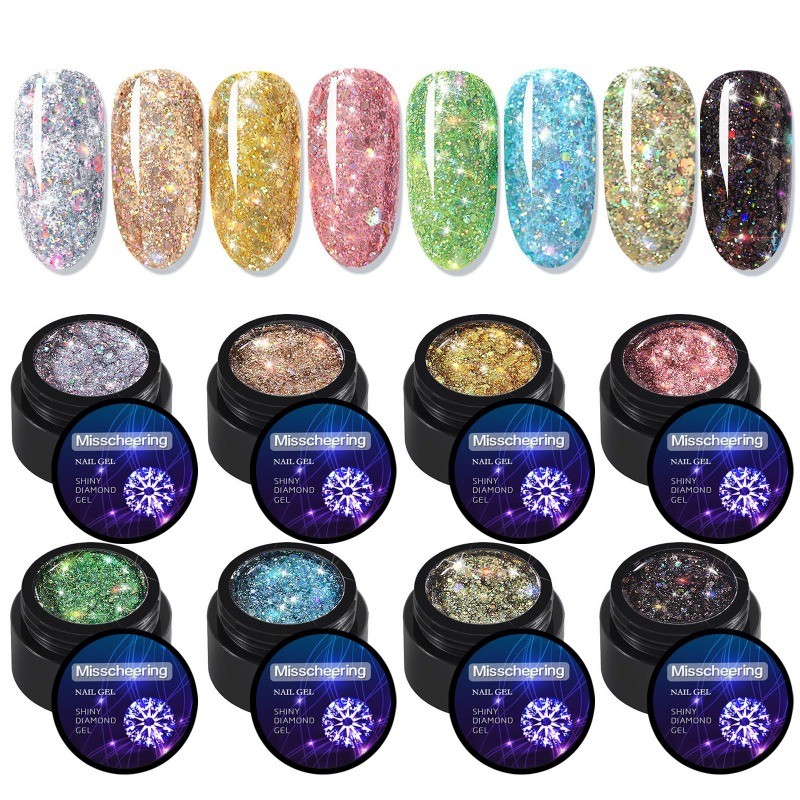 Nail Art Flash Diamond Glue Platinum/กาวยาทาเล็บ/กาวเล็บเพชรใหม่กาวยาทาเล็บ/กาว UV