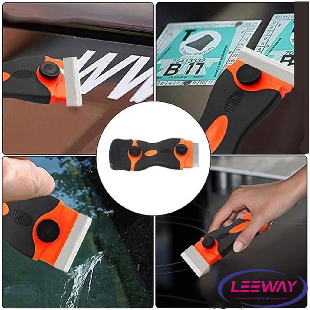 Lee มีดขูดสี ลอกฟิล์ม พร้อมฝาครอบใบมีด เครื่องมือติดฟิล์ม Plastic Scraper