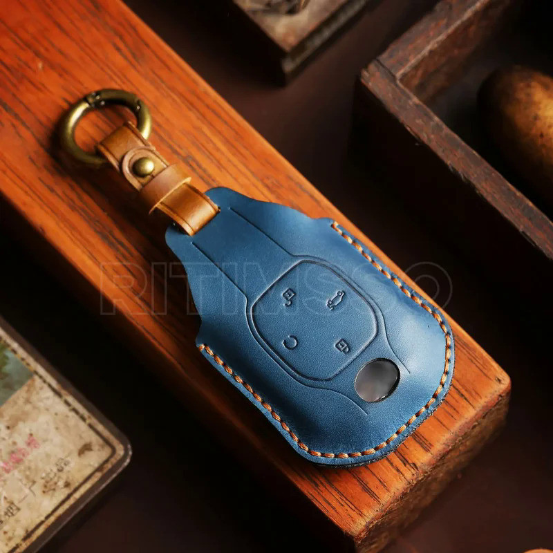 Genuine Leather Car Key Case Fob Cover Key Bag Shell for GAC Trumpchi 2021 Empow J11 J12 J13 J14 J15