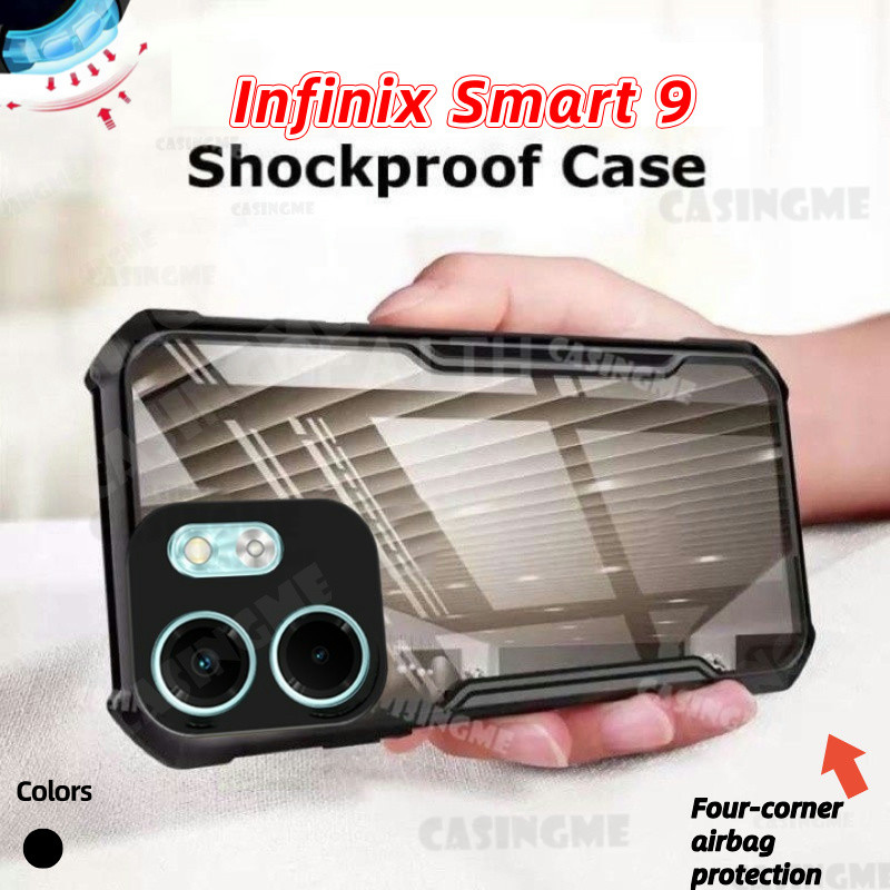 Infinix Smart 9 2024 Transprent AirBag สําหรับ Infinix Smart 9 Smart9 ร้อน 50i 9Smart Pro Plus 4G 5G 20 กันชนกันกระแทกปลอกใสเคสโทรศัพท์ป้องกันSlimปกหลัง