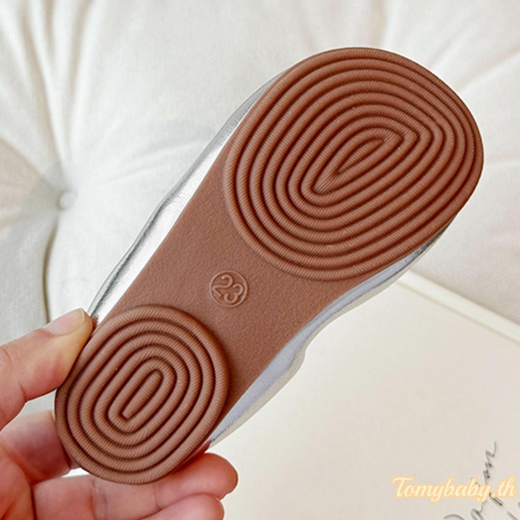 Tomybaby-รองเท้าเจ้าหญิงเด็กผู้หญิงพื้นนุ่มน่ารักโบว์แฟลตรองเท้าเดินสบายๆ - รูปที่ 4
