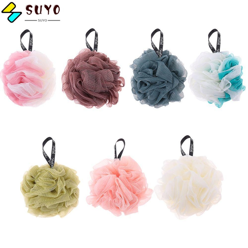 Suyo Bath Ball Soft Mesh Body Exfoliate พัฟอาบน้ําไนลอนในครัวเรือน