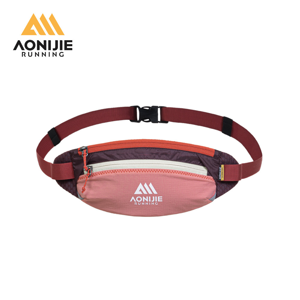 Aonijie W8133 เข็มขัดวิ่ง Fanny Pack Moisture Wicking เข็มขัดเก็บเอวสําหรับ Race Marathon ออกกําลังกาย