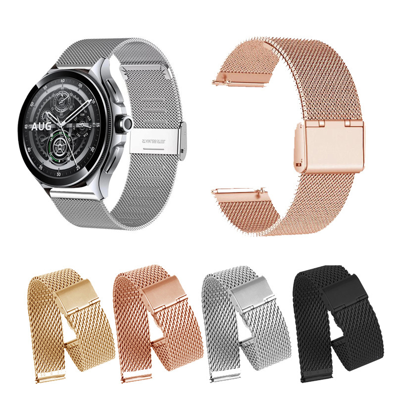 สําหรับ Redmi watch 5 Active 5 lite Xiaomi นาฬิกา S4 S3 S2 S1 นาฬิกา 2 2 pro สร้อยข้อมือโลหะสแตนเลสสายนาฬิกา