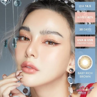 คอนแทคเลนส์[มินิ] Baby Rich Brown / Gray (Luxzylens) ☁️ มี อย.ไทย