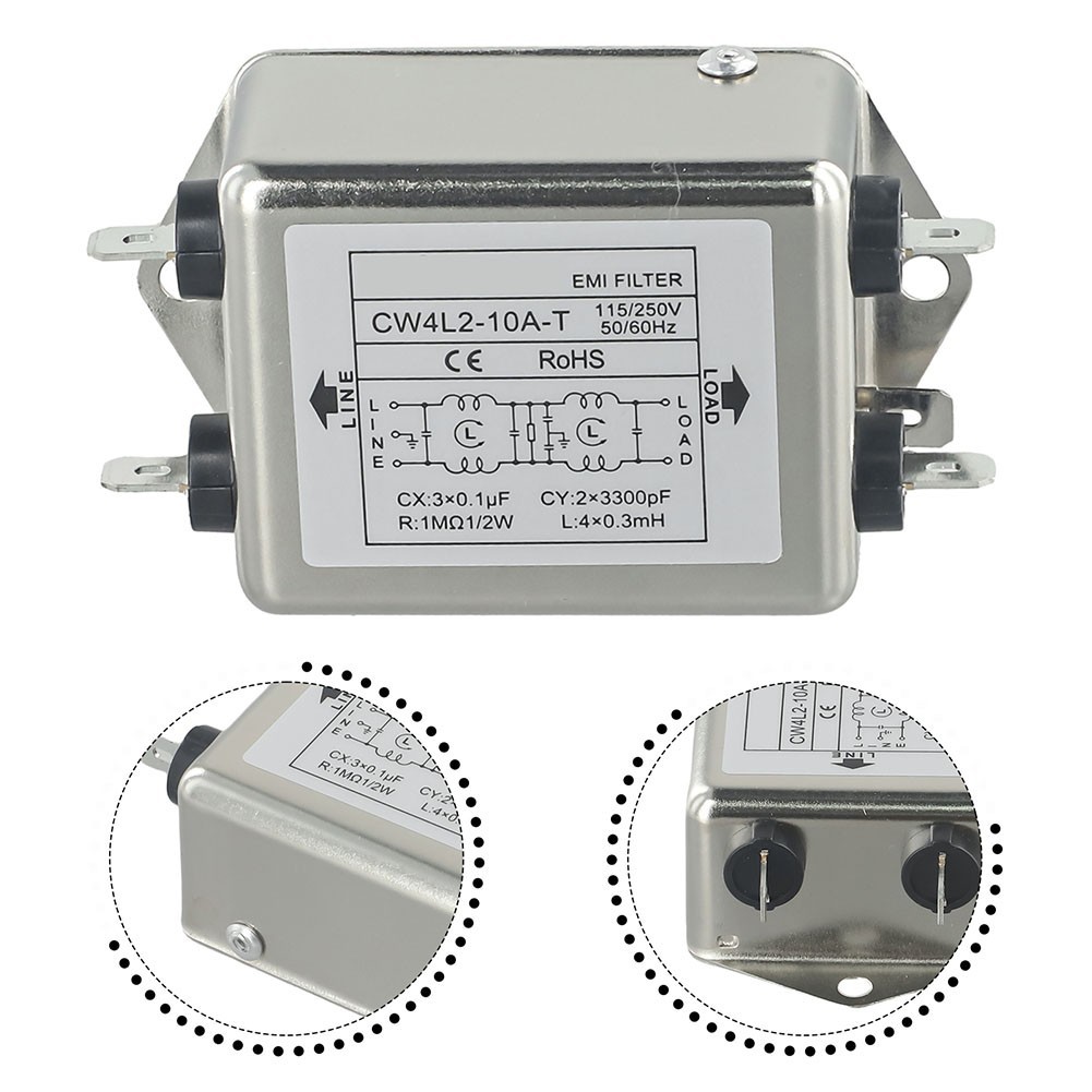 Power Filter Single-Phase Double-Section Power Filter 3A/10/20A CW4L2-20A-T