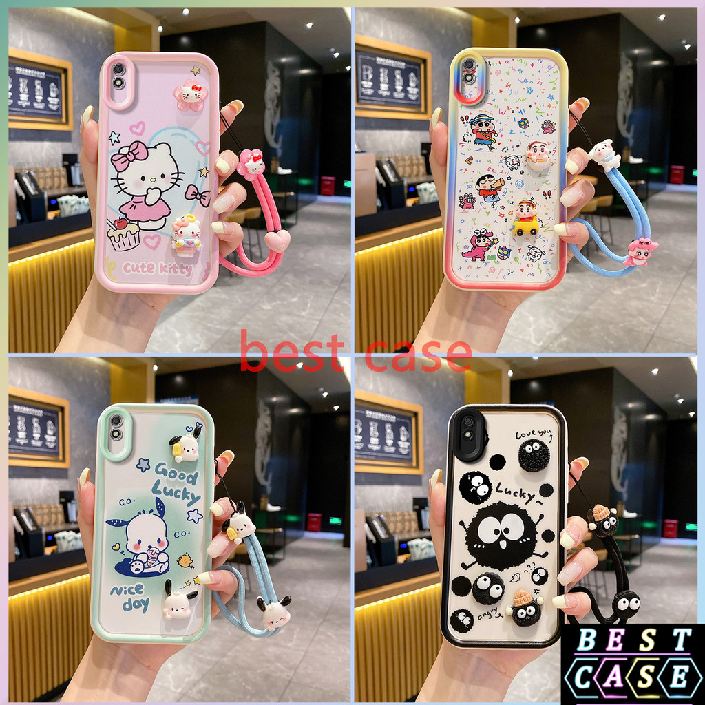 เคส Redmi 9A เคส Redmi 9i เคส Cinnamoroll และ ‌Hello Kitty ลายการ์ตูนสามมิติรูปตุ๊กตาเคสโทรศัพท์นุ่มน่ารัก XX-TYGZ