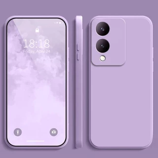 เคส Vivo Y17S 4G สีทึบ Vivo Y17S เคสซิลิโคนป้องกันการตกสีธรรมดาเรียบง่าย YT