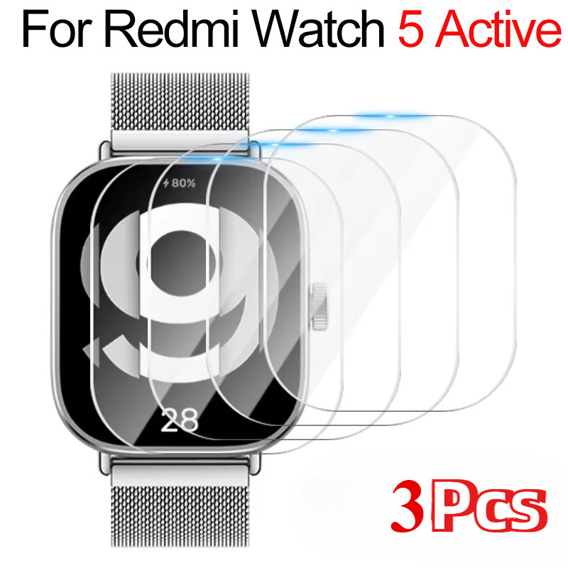 3pcs Hydrogel กระจกนิรภัยสําหรับ Xiaomi Redmi Watch 5 Active สมาร์ทวอท์ชป้องกันหน้าจอ Anti-Scratch สําหรับ Mi Redmi นาฬิกา 5 4 Prottecve ฟิล์ม