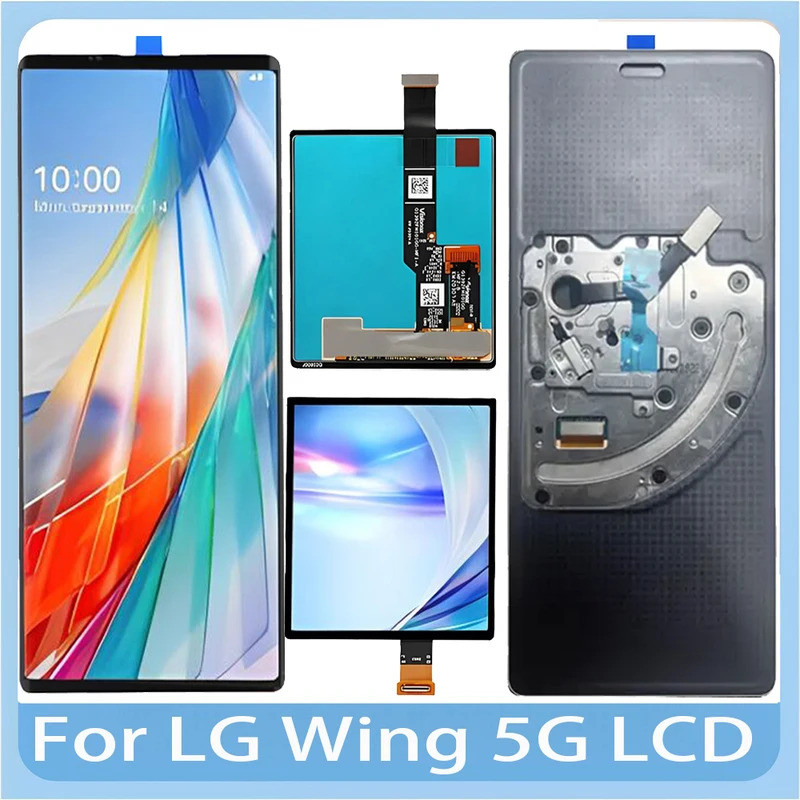 6.8 "LCD ต้นฉบับสําหรับ LG Wing 5G จอแสดงผล LCD หน้าจอสัมผัสสําหรับ LG Wing LMF100N LM-F100N F100 จอ