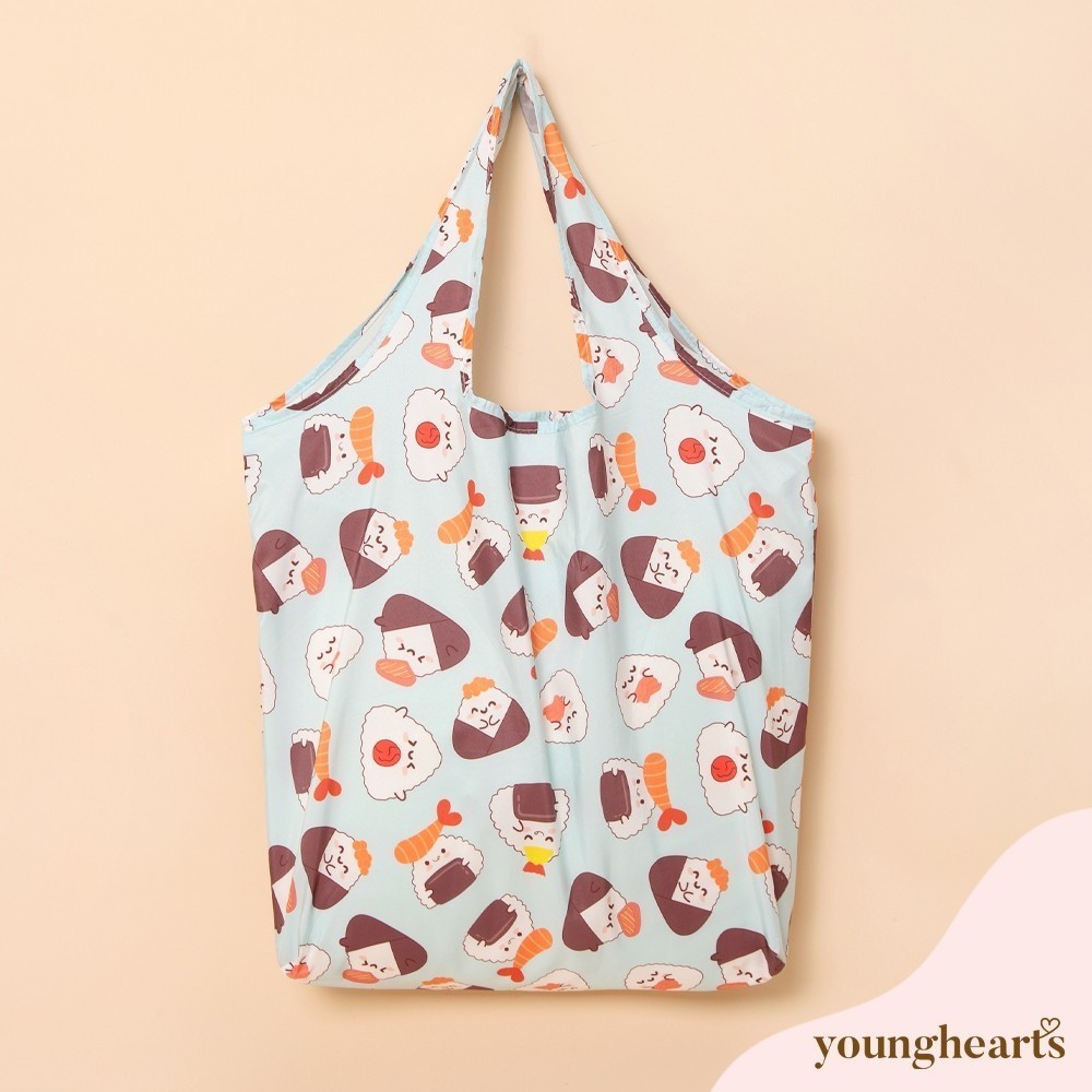 Young Hearts Eat-Ready! Onigiri กระเป๋า Eco แบบพับได้พร้อมกระเป๋า YLS-600061