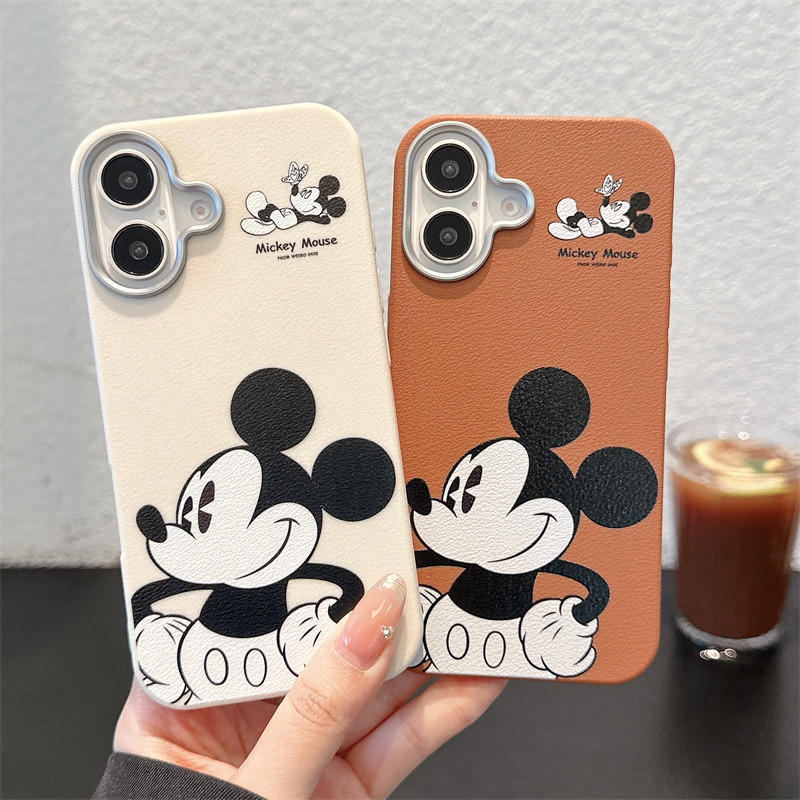 การ์ตูนมิกกี้เมาส์เคสโทรศัพท์เข้ากันได้สําหรับiphone16promax 15promax 14promax 13promax 12promax 16pro 15pro 14pro 13pro 16 15 14 13 12 11 ซิลิโคนนุ่ม