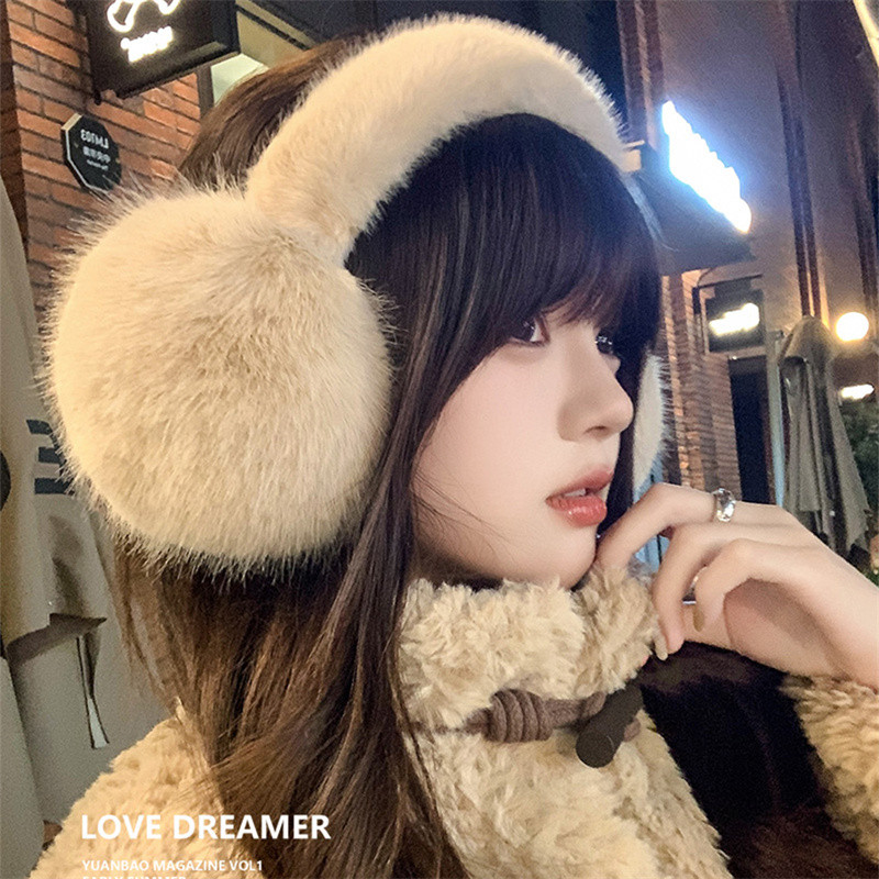 แฟชั่นแบบพกพา Earmuffs กลางแจ้งเย็นป้องกันผู้หญิงผู้ชาย Faux Fur Ear-Muffs พับ Earflaps Soft Plush Earmuffs