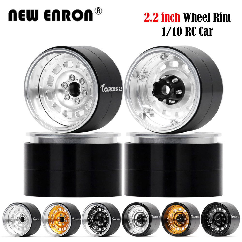 CNC ล้อแม็ก 4 ชิ้น 2.2 นิ้ว Beadlock Offset-5 / -15mm เปลี่ยนขอบ 12 มม. หัวหกเหลี่ยมสำหรับ RC 1/10 แกน SCX10 II Wraith RR10 KM5 YETI KM2 Traxxas TRX4