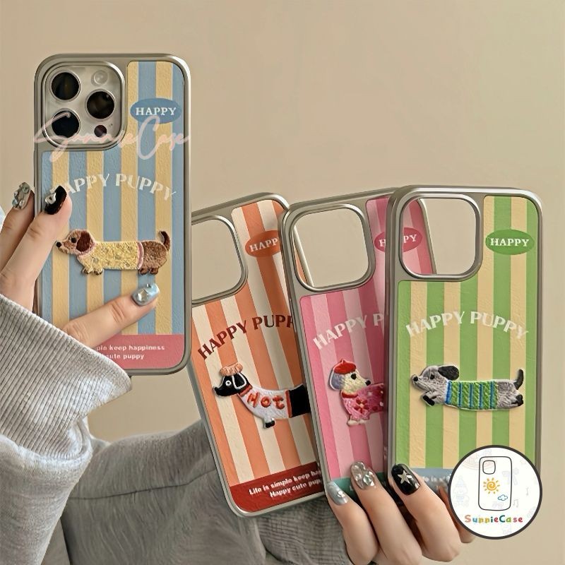 การ์ตูน เคสไอโฟน16 11 17 13 IPhone 14 12 8 15 17 Pro Max 11 8 7 Max XS XR X Plus SEพุดเดิ้ล ความสุข ลูกหมา น่ารักจัง เคส