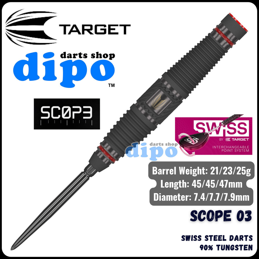 TARGET SCOPE 03 (90% Tungsten) - TARGET Swiss Steel Darts