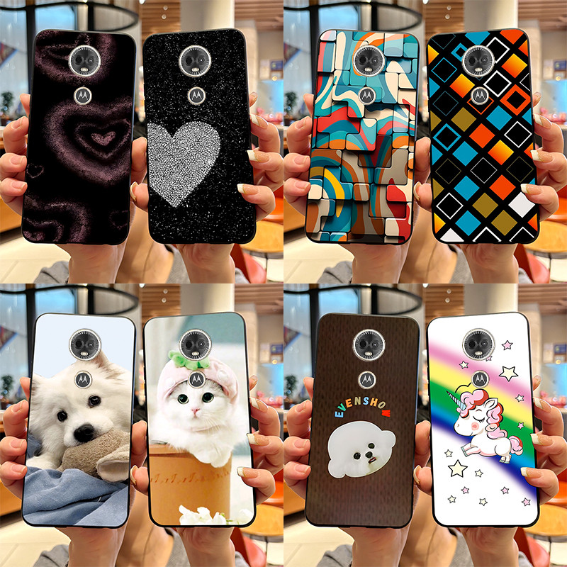 สําหรับ Motorola Moto E5 Plus XT1924 XT194 E5Plus เคสโทรศัพท์ออกแบบใหม่รูปแบบหัวใจซิลิโคนอ่อนนุ่มปกห