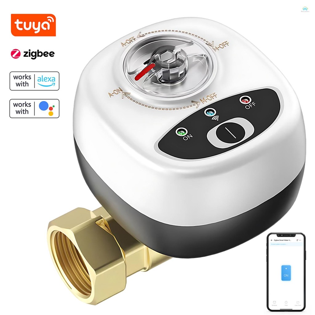 ValveEWeLink ZigBee วาล์วน้ําสวิตช์อัตโนมัติอัจฉริยะบอลวาล์ว IP65 กันน้ํา Rating รีโมทคอนโทรลไร้สาย APP ควบคุมใช้งานร่วมกับ Alexa Google Assistant และ Salute สําหรับ