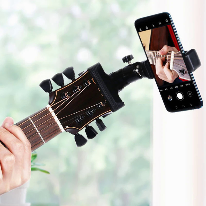 Guitar Head Clip Adjustable Angle Mobile Phone Holder Stand Multifunctional Cell Phone Stand Clamp f