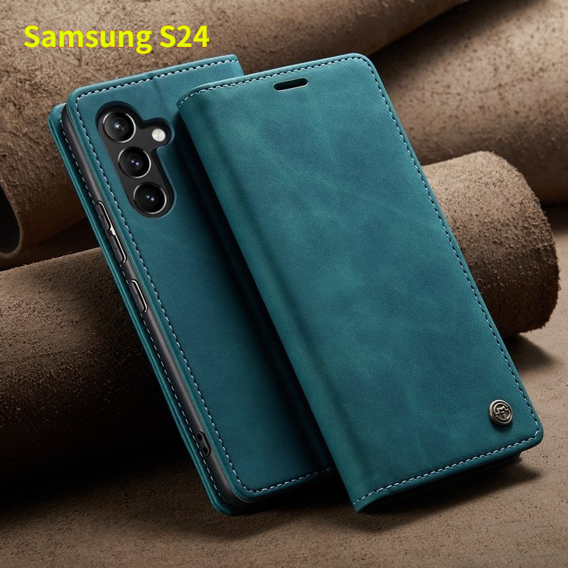 Retro กระเป๋าหนังสําหรับ Samsung Galaxy S24 S23 Ultra Plus FE 5G 2024 เคสโทรศัพท์หรูหราแม่เหล็กผู้ถือบัตรสําหรับ S24Ultra S24Plus S23Ultra S24FE S23FE S23FE กระเป๋าสตางค์ฝาครอบ