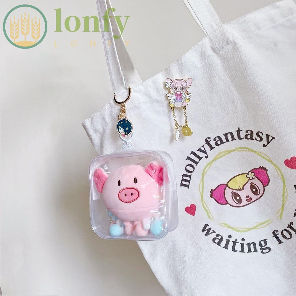 Lonfy กระเป๋าตุ๊กตา, Pop Mart Labubu Acrylic Baby Three Orchard Storage Box, 2024 กันฝุ่น Baby Three